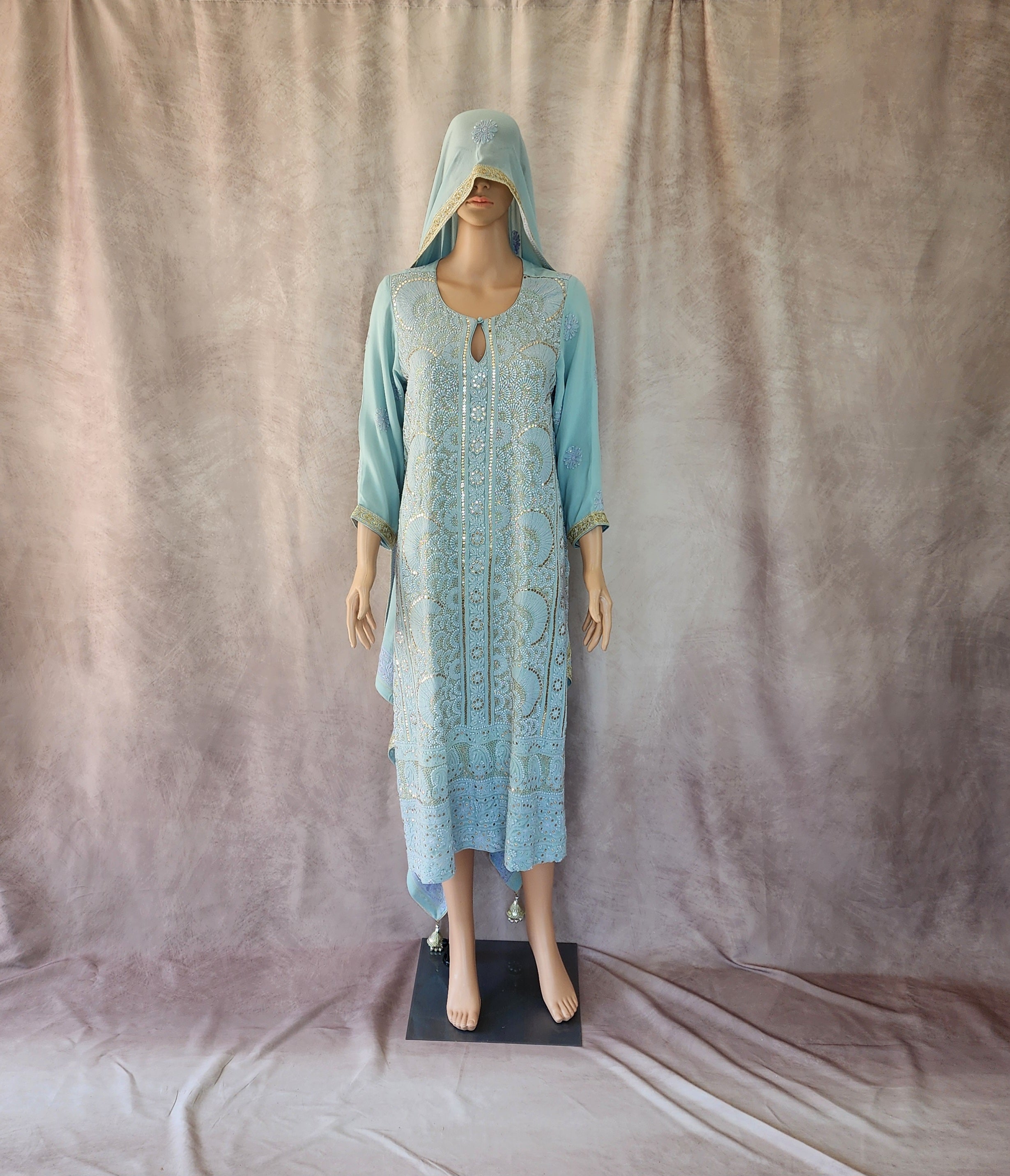 Blue Chikankari Suit