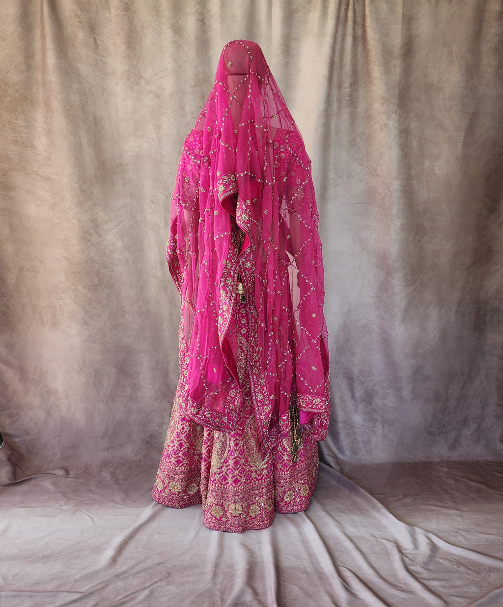 Rani Pink Bandhani Lehenga
