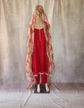 Red Suit with Rose Dupatta