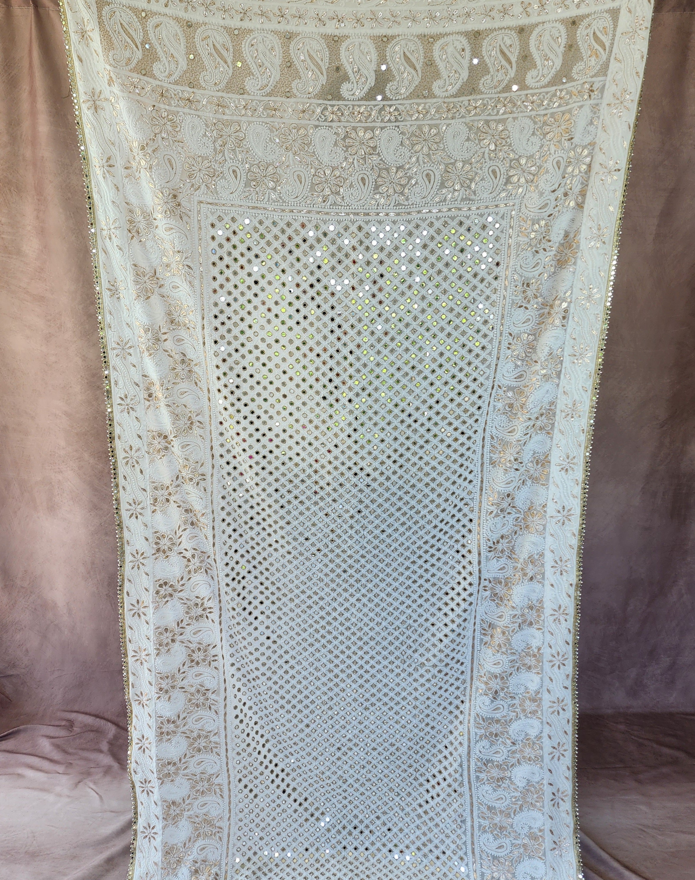 White Chikankari Lehenga Set