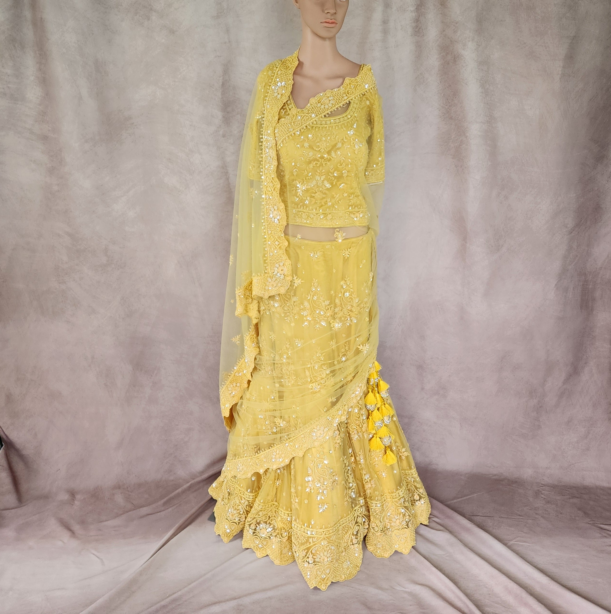 Yellow Mermaid Lehenga