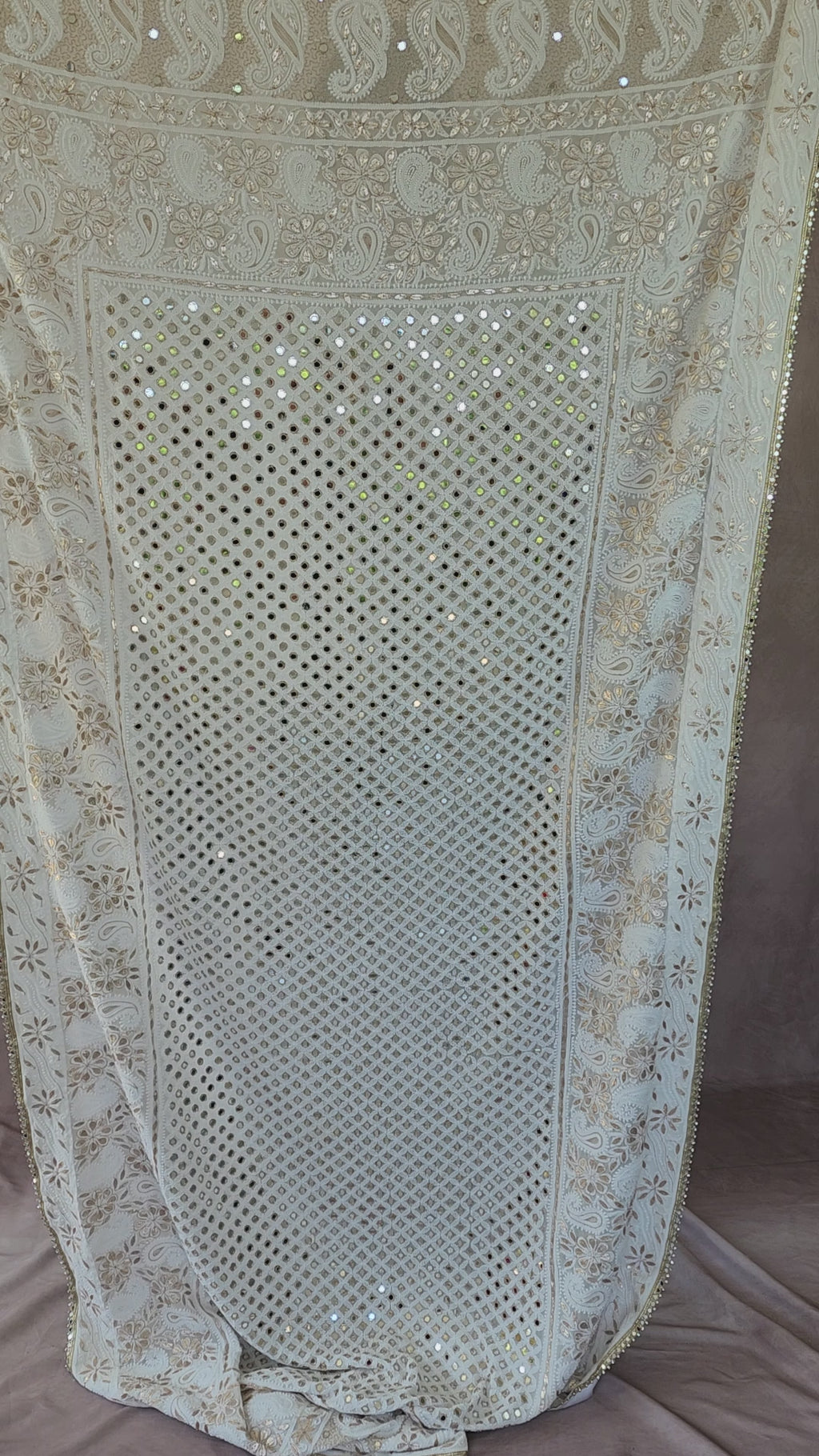 White Chikankari Lehenga Set